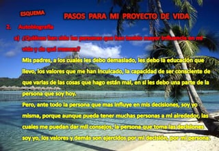 PROYECTO DE VIDA I.E. "MAYS"