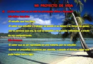 PROYECTO DE VIDA I.E. "MAYS"