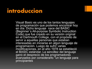 Proyecto visual basic | PPTX