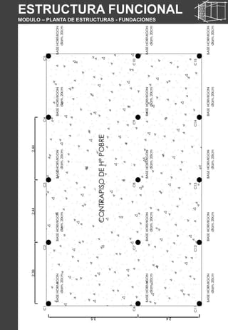 ESTRUCTURA FUNCIONAL
MODULO – PLANTA DE ESTRUCTURAS - FUNDACIONES
 