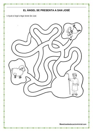 Maestrasdeeducacioninicial.com
EL ÁNGEL SE PRESENTA A SAN JOSÉ
 Ayuda al ángel a llegar donde San José.
 