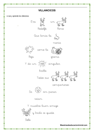 Maestrasdeeducacioninicial.com
VILLANCICOS
 Lee y aprende los villancicos.
 