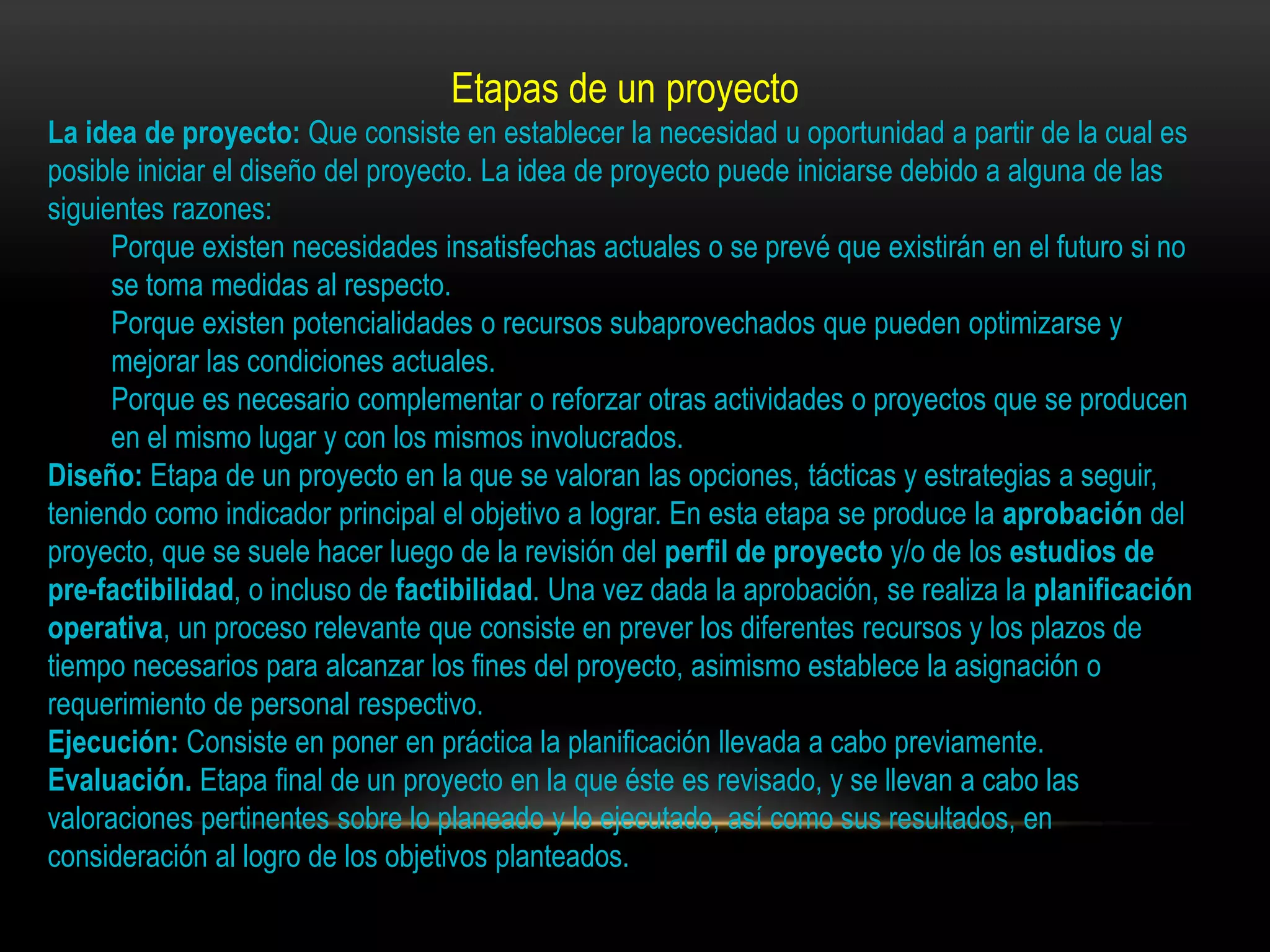Proyecto y tipos de proyectos | PPTX