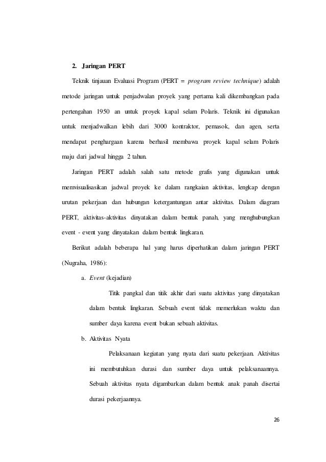  PERENCANAAN  DAN PENJADWALAN PROYEK