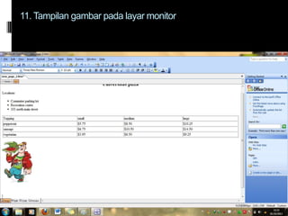 11. Tampilan gambar pada layar monitor

 