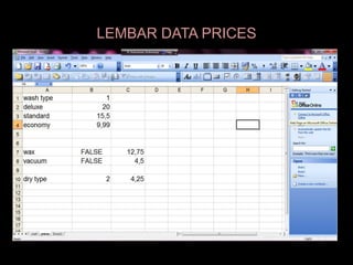 LEMBAR DATA PRICES
 
