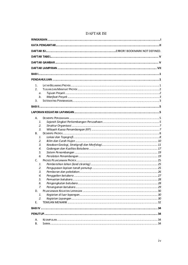 Daftar otomatis daftar isi otomatis