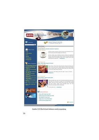 Gambar 8.24 Hasil desain halaman untuk pengunjung
50
 