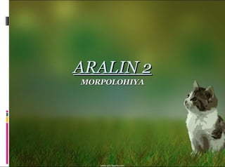 ARALIN 2
MORPOLOHIYA
 