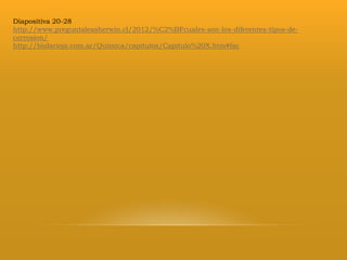 Diapositiva 20-28
http://www.preguntaleasherwin.cl/2012/%C2%BFcuales-son-los-diferentes-tipos-de-
corrosion/
http://biolarioja.com.ar/Quimica/capitulos/Capitulo%20X.htm#fac
 