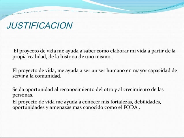Proyevto de vida