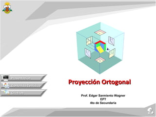 Proyección Ortogonal Contenido Temático Créditos Presentación Prof. Edgar Sarmiento Wagner  EPT 4to de Secundaria 