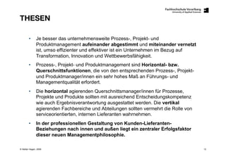 Prozess - Projekt - Produkt