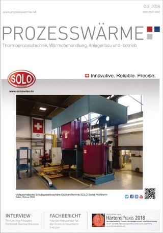 Cover PROZESSWÄRME 03/2018 – SOLO Swiss SA