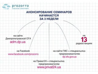 Как Днепропетровская ОГА внедряла PROZORRO