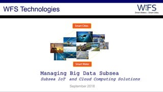 Smart Waters – Smart Cities
July 2017
Managing Big Data Subsea
Subsea IoT and Cloud Computing Solutions
September 2018
WFS Technologies
 