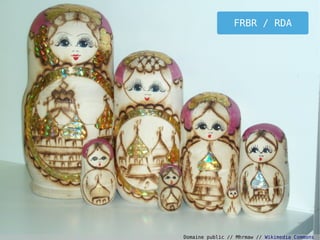 FRBR / RDA




Domaine public // Mhrmaw // Wikimedia Commons
 