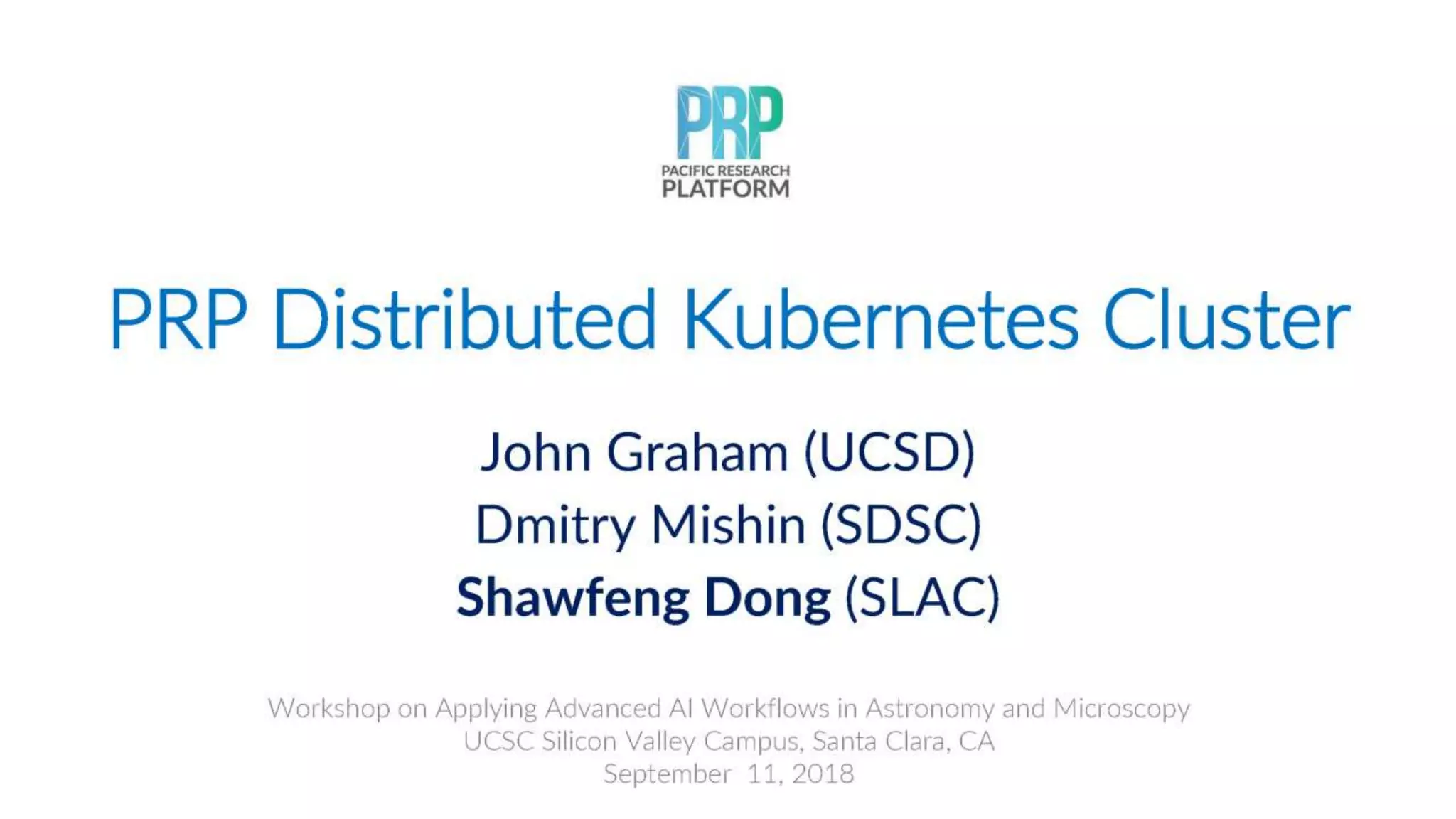 PRP Distributed Kubernetes Cluster