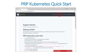 PRP Distributed Kubernetes Cluster