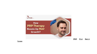 PRP for Hair
Loss
 