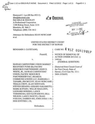 Case 1:12-cv-00619-RLP-NONE Document 1 Filed 11/19/12 Page 1 of 11   PageID #: 1
 