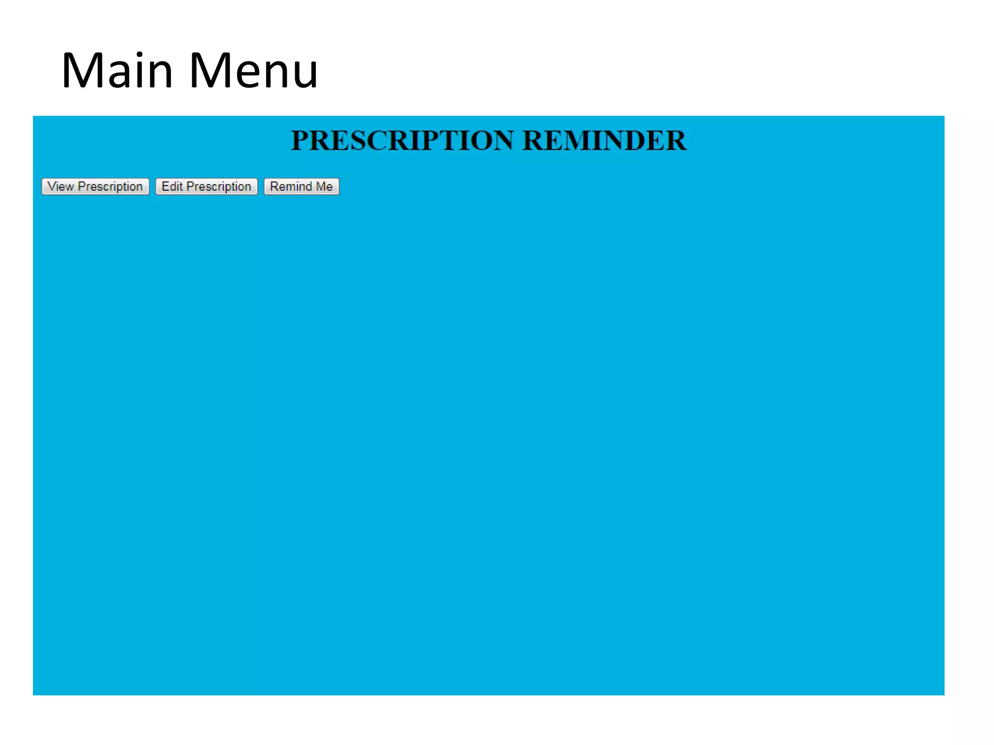 Prescription Reminder | PPTX