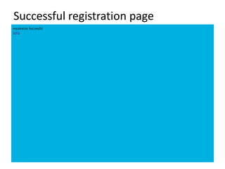Successful registration page
 