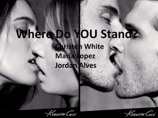 Where Do YOU Stand?
      Christen White
      Maria Lopez
      Jordan Alves
 