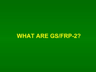 WHAT ARE GS/FRP-2? 