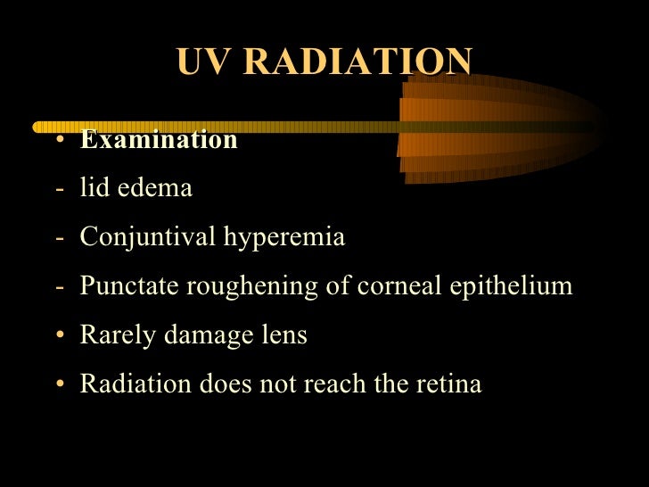 Radiation Injuries To Eye