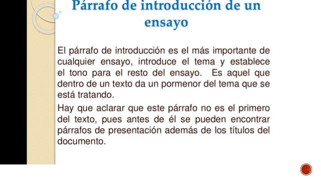 Párrafos de introducción y conclusión
