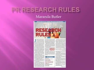 Pr Research Rules Maranda Butler  