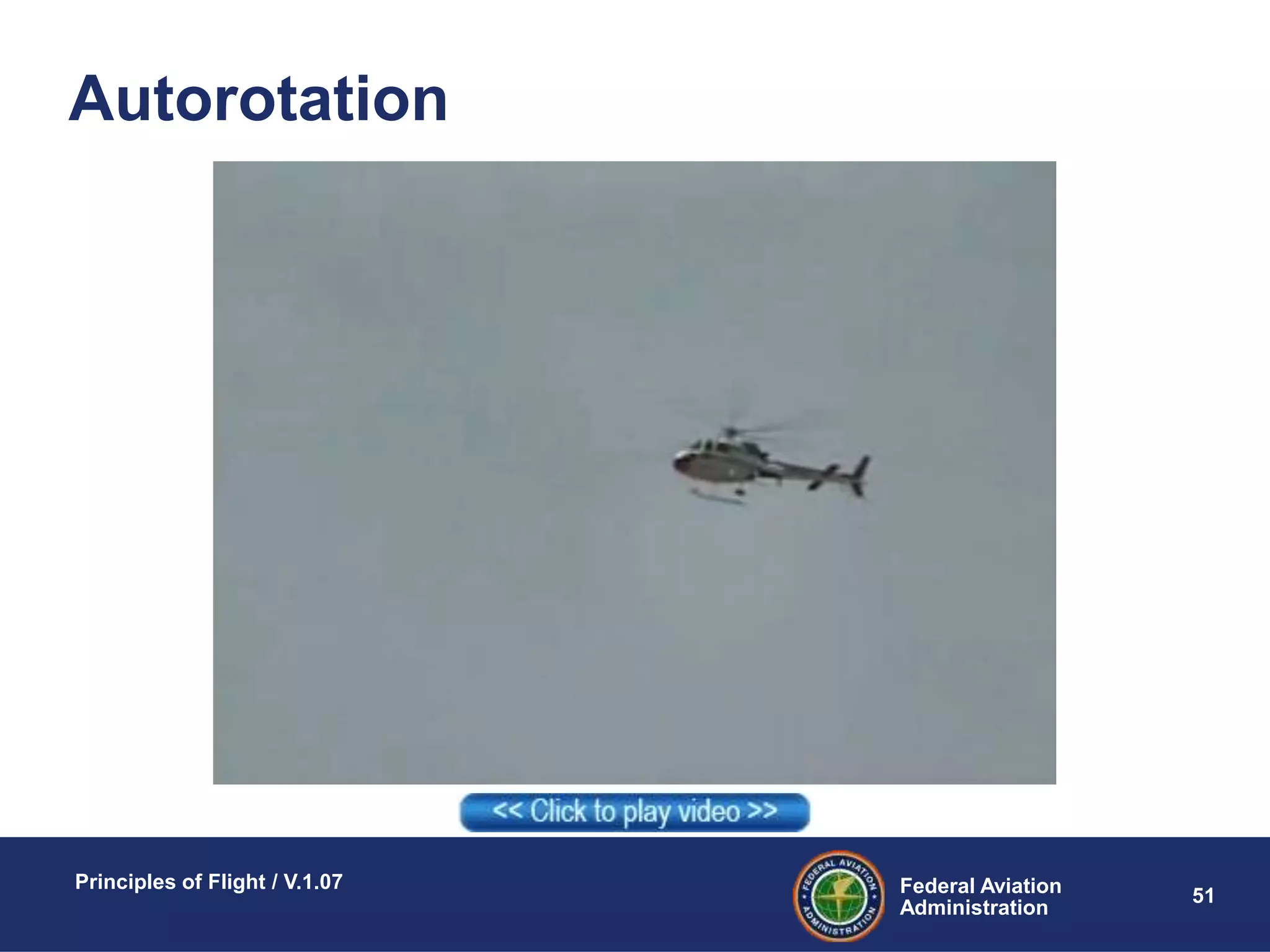 Federal Aviation
Administration
Principles of Flight / V.1.07
51
Autorotation
 
