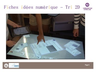 Page 
6 
Fiches idées numérique – Tri 2D  