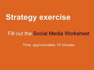 Workshop Content and Social Media Strategy