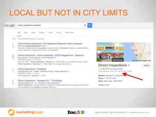 @janetdmiller | @marketingmojo | marketing-mojo.com
LOCAL BUT NOT IN CITY LIMITS
 