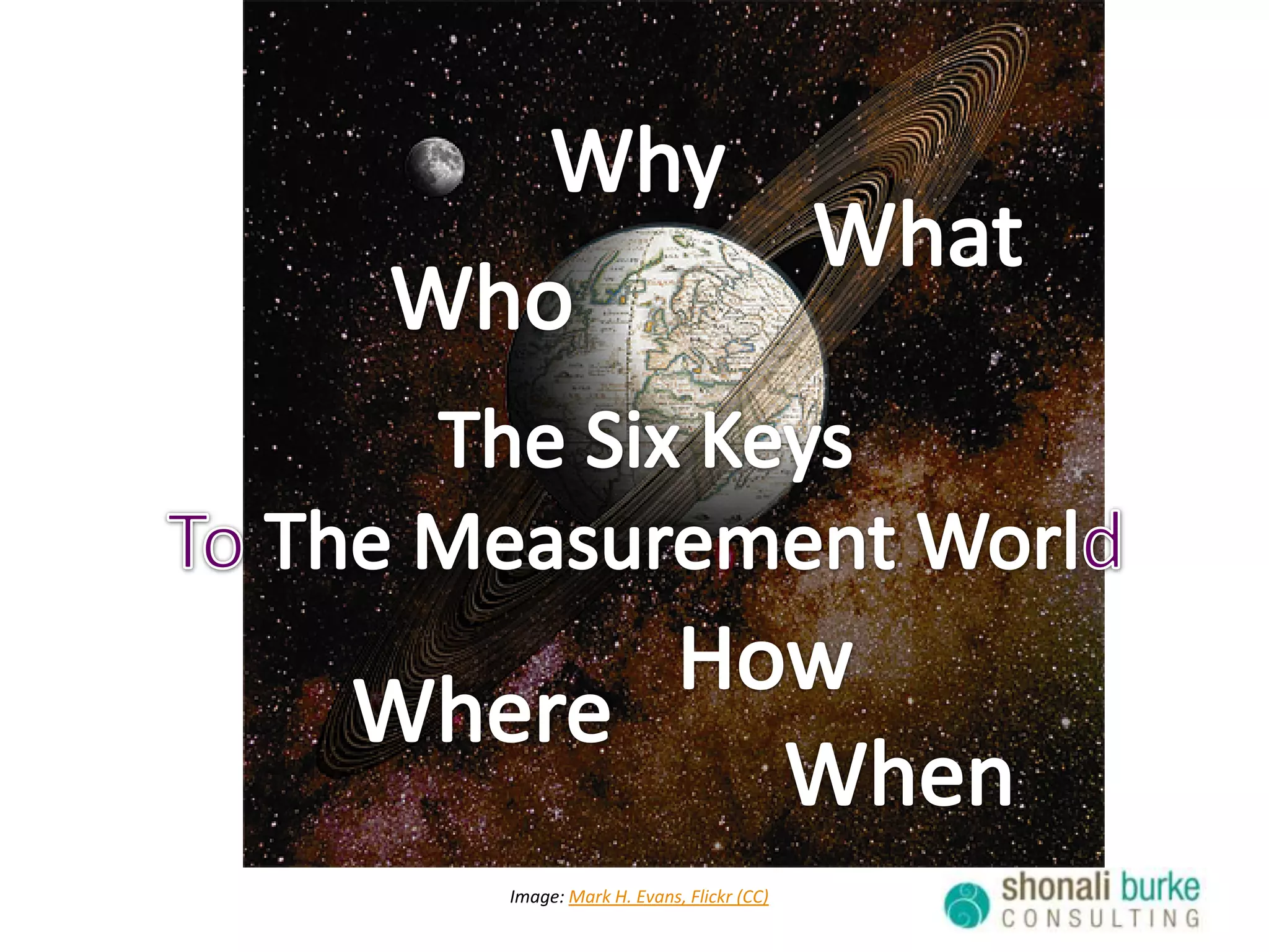 Good Measurement …Tracks what’s importantIs done consistentlyConnects to business KPIsTracks outputs, outtakes AND outcomesImage: fly.aeroplane.fly, Flickr (CC)