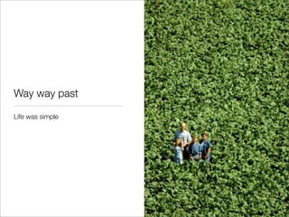 Way way past

Life was simple
 