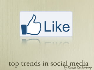 top trends in socialRandi Zuckerberg
                  by
                     media
 