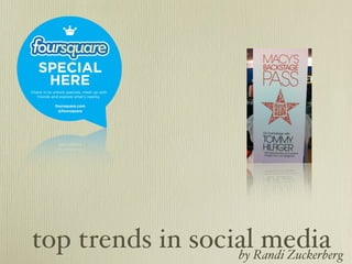 top trends in socialRandi Zuckerberg
                  by
                     media
 