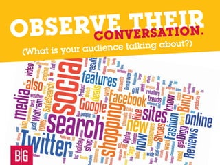 O BSE C E
     RVONVE H EIIR.
          TRSAT ON
                       ce talking about?)
 (What is y our audien
 