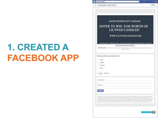 1. CREATED A
FACEBOOK APP
 