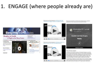 1. ENGAGE (where people already are)
 