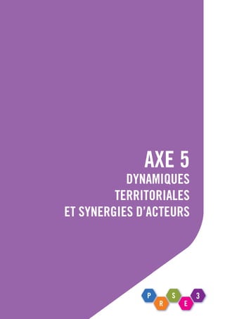 AXE 5
Dynamiques
territoriales
et synergies d’acteurs
 