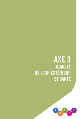 AXE 3
Qualité
de l’air extérieur
et santé
 