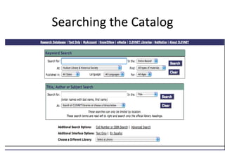 Searching the Catalog 