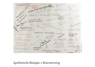 Synthetische Biologie: 1. Brainstorming  