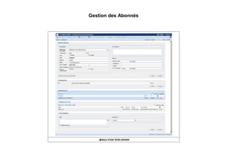 Gestion des Abonnés
 