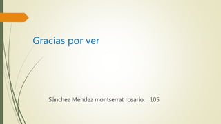 Gracias por ver
Sánchez Méndez montserrat rosario. 105
 