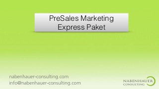 PreSales Marketing
Express Paket
 
